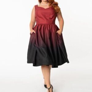 Magnolia Park Ombre Red and Black Dress